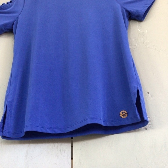 Michael Kors Cold Shoulder Blue Blouse - Picture 7 of 7